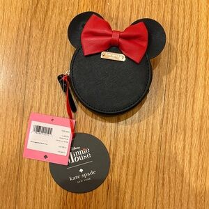 Kate Spade Black and Red Minnie Mouse Coin Bag